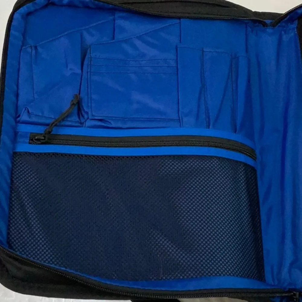 Jansport FIRST CLASS 13” messenger - Blk/Blue Streak
